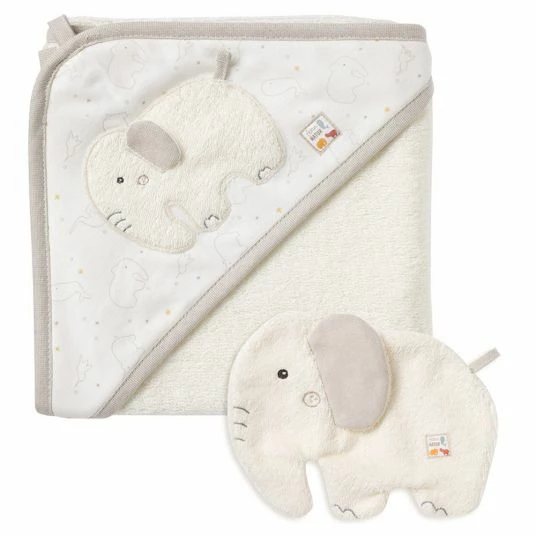 Best Pirce ⭐ Baby Fehn 2-tlg. Badeset Kapuzenbadetuch + Waschhandschuh NATUR aus Bio-Baumwolle 70 x 70 cm - Elefant 😍 3 Best Pirce ⭐ Baby Fehn 2-tlg. Badeset Kapuzenbadetuch + Waschhandschuh NATUR aus Bio-Baumwolle 70 x 70 cm - Elefant 😍