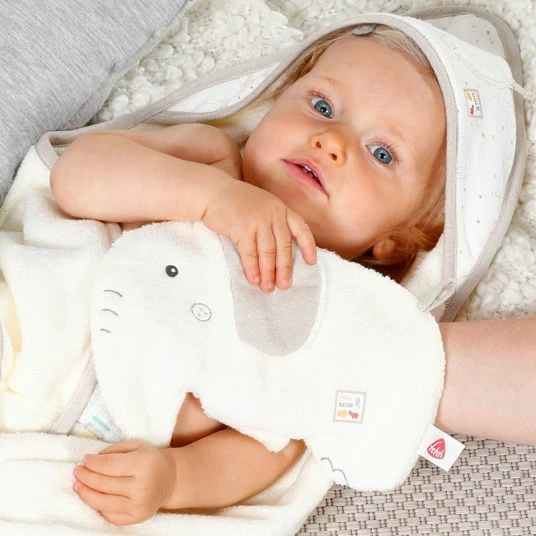 Best Pirce ⭐ Baby Fehn 2-tlg. Badeset Kapuzenbadetuch + Waschhandschuh NATUR aus Bio-Baumwolle 70 x 70 cm - Elefant 😍 8 Best Pirce ⭐ Baby Fehn 2-tlg. Badeset Kapuzenbadetuch + Waschhandschuh NATUR aus Bio-Baumwolle 70 x 70 cm - Elefant 😍 - Image 6