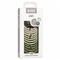 Promo ✔️ Bibs Kinderwagenkette - Loops 12er Pack - Vanilla / Sage / Olive ⌛
