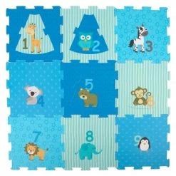 Flash Sale 🎁 Bieco Puzzlematte 18-tlg. - Tiere - Blau 👏