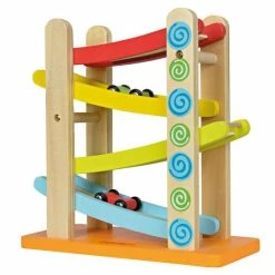 Best Sale 🌟 Eichhorn Auto-Rennbahn Color aus Holz mit 3 Autos 💯