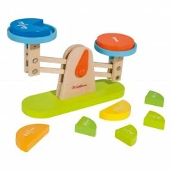 Flash Sale 😀 Eichhorn Holzwaage mit 9 Gewichten 🔔