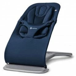 Budget 🎉 Ergobaby 3in1 Evolve Bouncer Babywippe ab Geburt -Kleinkind 3 Jahre (2,5 kg-13,2 kg) inkl. Neugeborenen-Einsatz - Midnight Blue - Collection 2022 💯