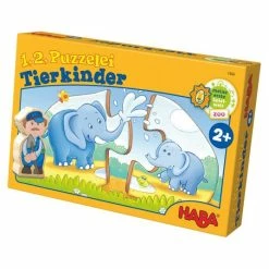 Flash Sale 🥰 Haba 1, 2, Puzzelei Tierkinder mit Spielfigur - 21 Teile 🎁