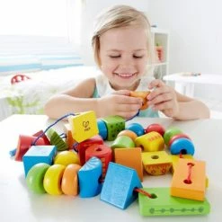 New 🧨 Hape 32-piece Set Threaded Blocks 🔥 -Toys & Gifts Store hape 32 tlg set fadel klotze e1019 d3