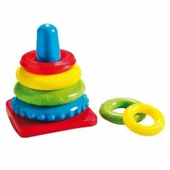 New 👍 Happy People Stapelpyramide mit 6 Farbringen 💯