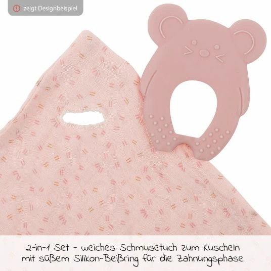 New 🛒 Nattou 2-tlg. Set Schmusetuch mit Silikon-Beißring - Grey White ⭐ 4 New 🛒 Nattou 2-tlg. Set Schmusetuch mit Silikon-Beißring - Grey White ⭐ - Image 2