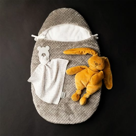 New 🛒 Nattou 2-tlg. Set Schmusetuch mit Silikon-Beißring - Grey White ⭐ 6 New 🛒 Nattou 2-tlg. Set Schmusetuch mit Silikon-Beißring - Grey White ⭐ - Image 4