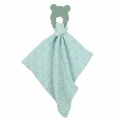 New 🧨 Nattou 2-tlg. Set Schmusetuch mit Silikon-Beißring - Mint 👍