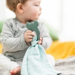 New 🧨 Nattou 2-tlg. Set Schmusetuch mit Silikon-Beißring - Mint 👍 -Toys & Gifts Store nattou 2 tlg set schmusetuch mit silikon beissring mint 877879 d2