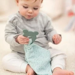 New 🧨 Nattou 2-tlg. Set Schmusetuch mit Silikon-Beißring - Mint 👍 -Toys & Gifts Store nattou 2 tlg set schmusetuch mit silikon beissring mint 877879 d4