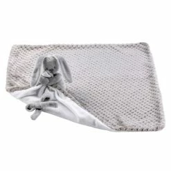 Promo ⌛ Nattou Schmusetuch XXL & Mini-Kuscheltier Hase Lapidou - Grey White 😍